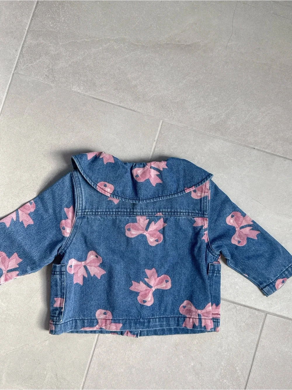 NWT Konges Slojd Magot Denim Jacket Bella Bow